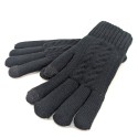 Mens Knitted Gloves - Black