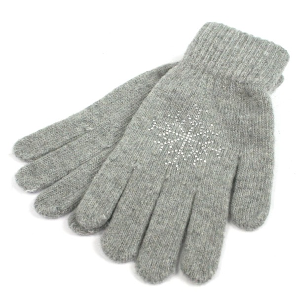Glove - Grey Snowflake