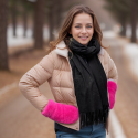 Faux Fur Mittens - Bright Pink