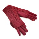 Two in One Gloves - Dark Red