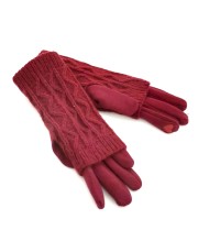 Two in One Gloves - Dark Red Two in One Gloves - Dark Red