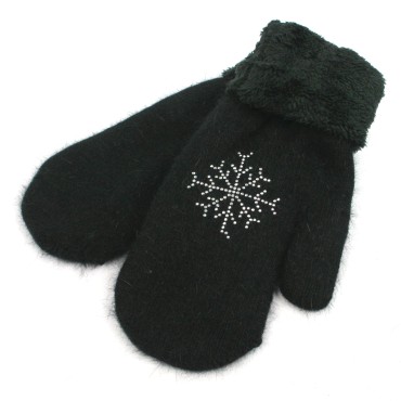Mitten/Glove - Black Snowflake Mitten/Glove - Black Snowflake
