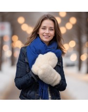 Faux Fur Mittens - Cream Faux Fur Mittens - Cream