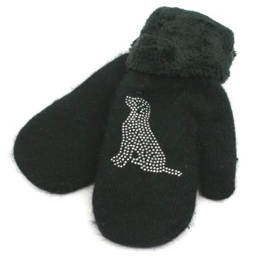 Mitten/Glove - Black Dog Mitten/Glove - Black Dog