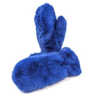 Faux Fur Mittens - Denim Blue Faux Fur Mittens - Denim Blue