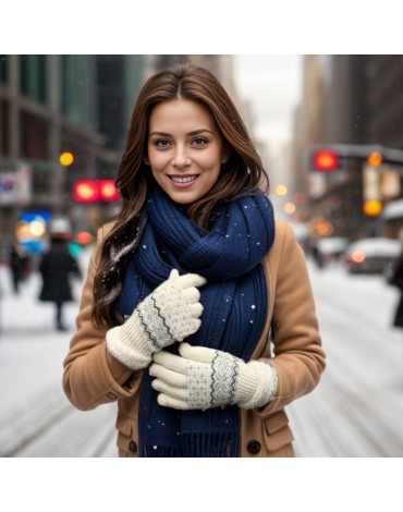 Fluffy Nordic Gloves - White Fluffy Nordic Gloves - White