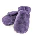 Faux Fur Mittens - Purple