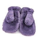 Faux Fur Mittens - Purple